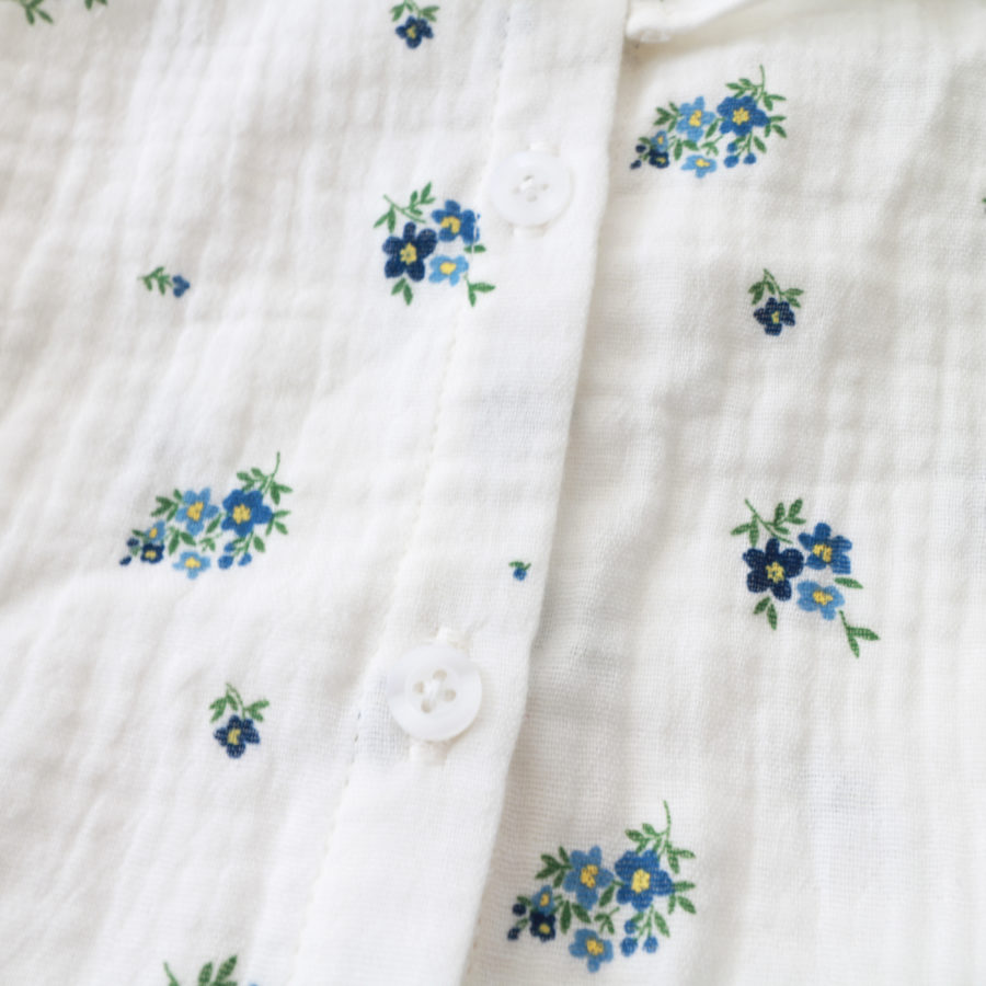 BLOUSE FLEURS BLEUES – Image 4