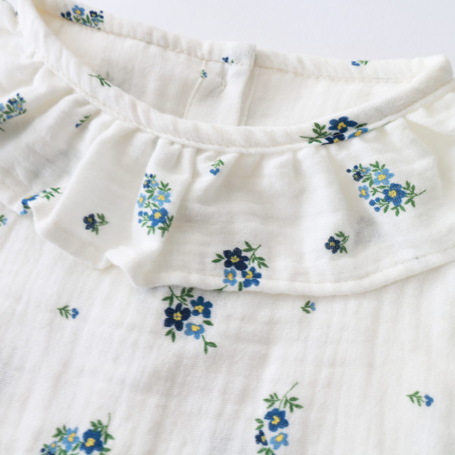 BLOUSE FLEURS BLEUES – Image 2