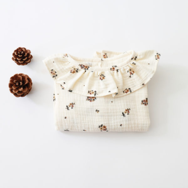BLOUSE FLEURS CHOCOLAT