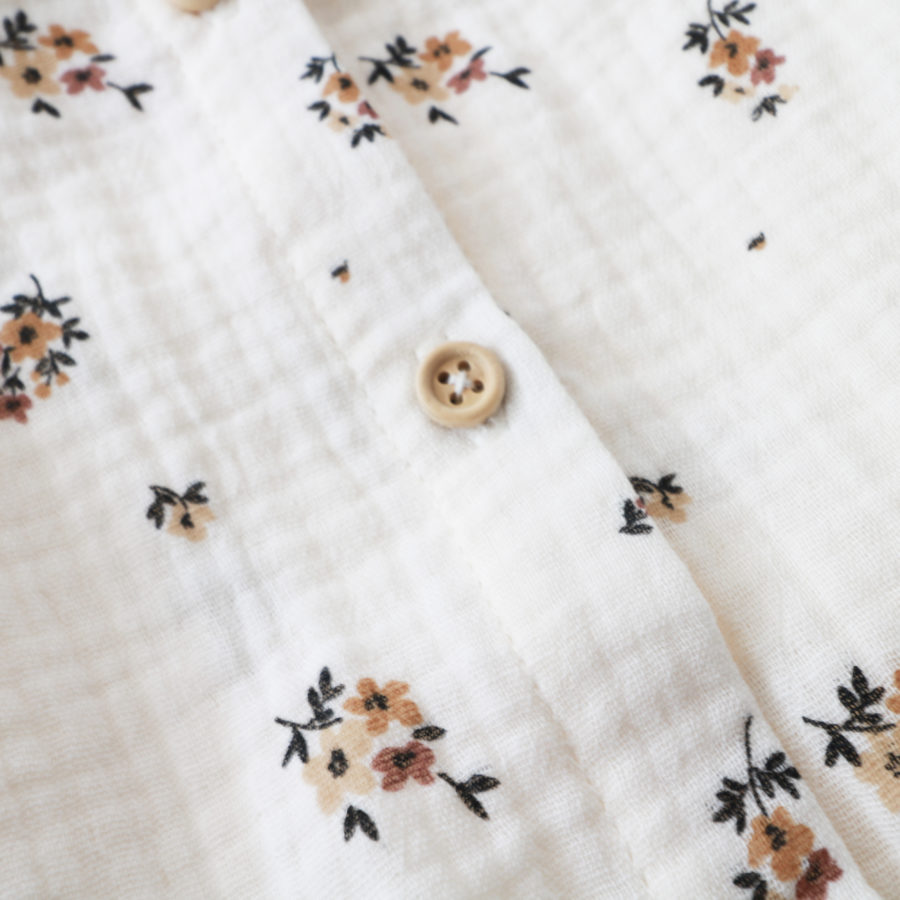 BLOUSE FLEURS CHOCOLAT – Image 7