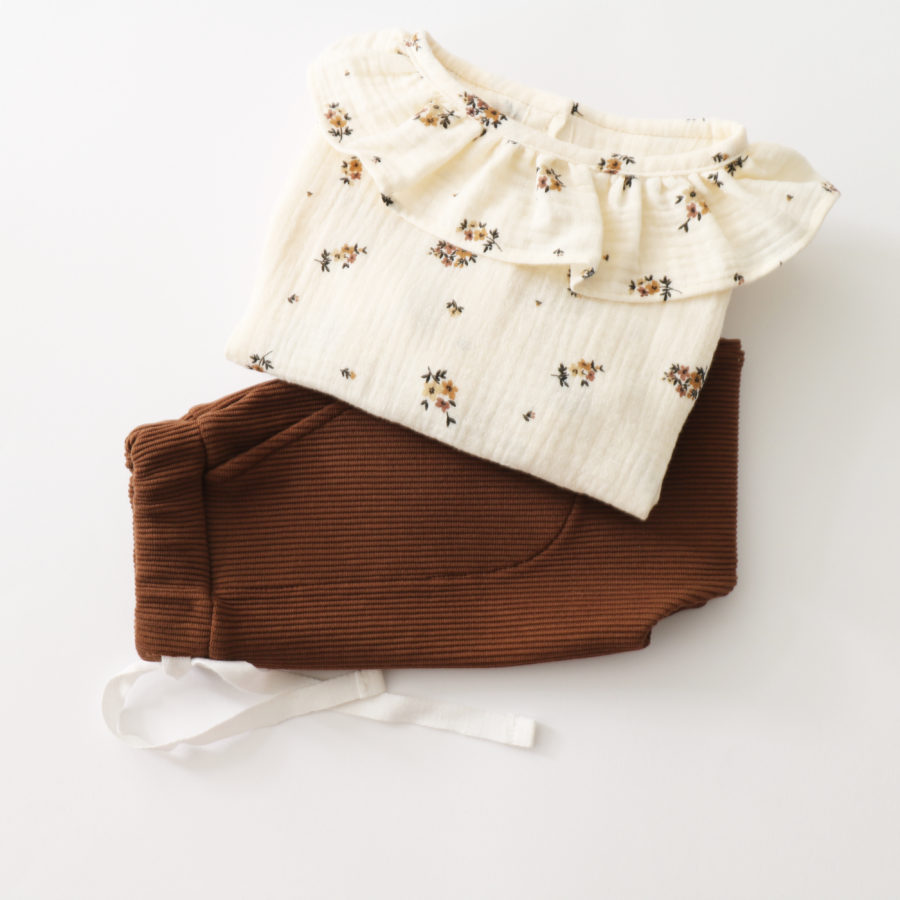 BLOUSE FLEURS CHOCOLAT – Image 3