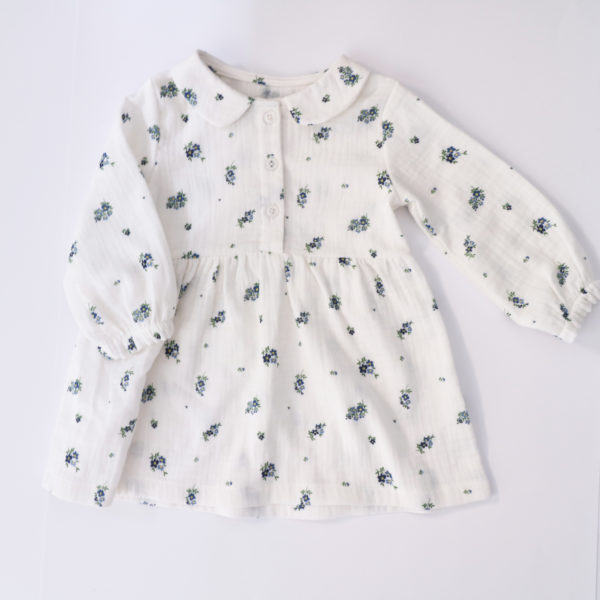 ROBE FLEURS BLEUES