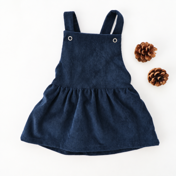 ROBE VELOURS BLEU MARINE
